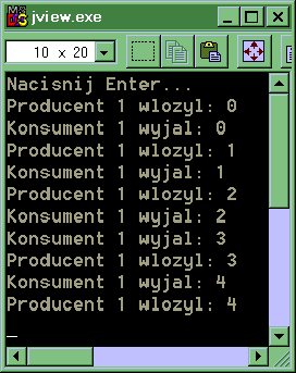 Wynik działania aplikacji